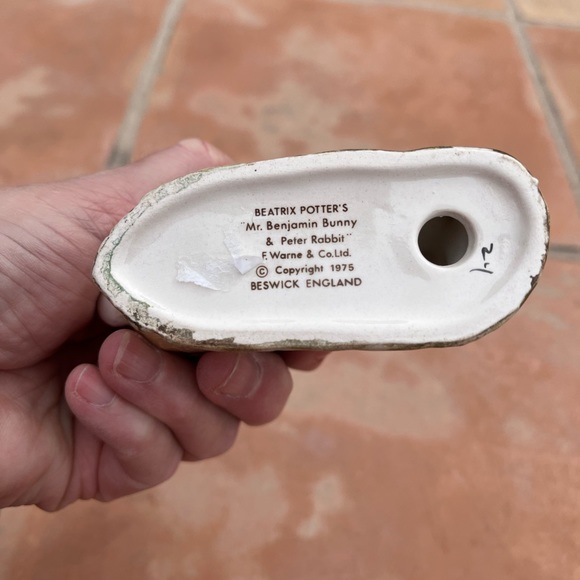 Beatrix Potter Mr. Benjamin Bunny England 1975 Figurine - Picture 5 of 6